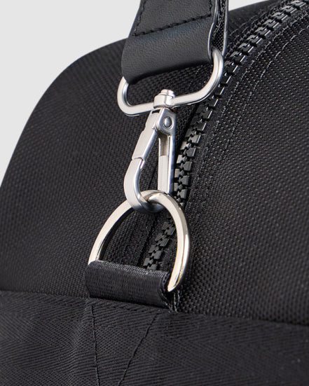 Journey Maker 48 Hour Weekender black ballistic nylon detail view