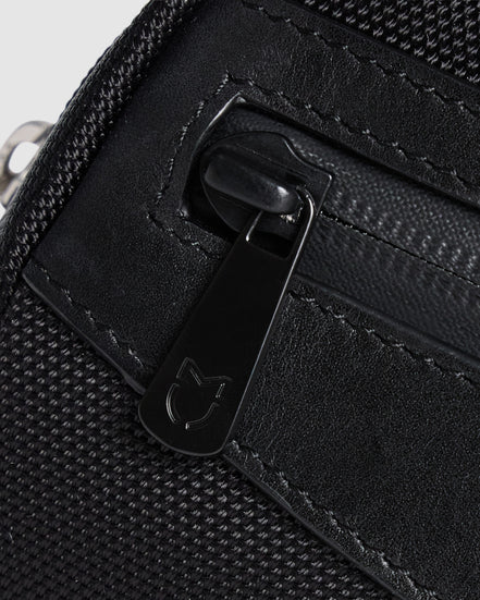 Journey Maker Washbag black ballistic nylon detail view