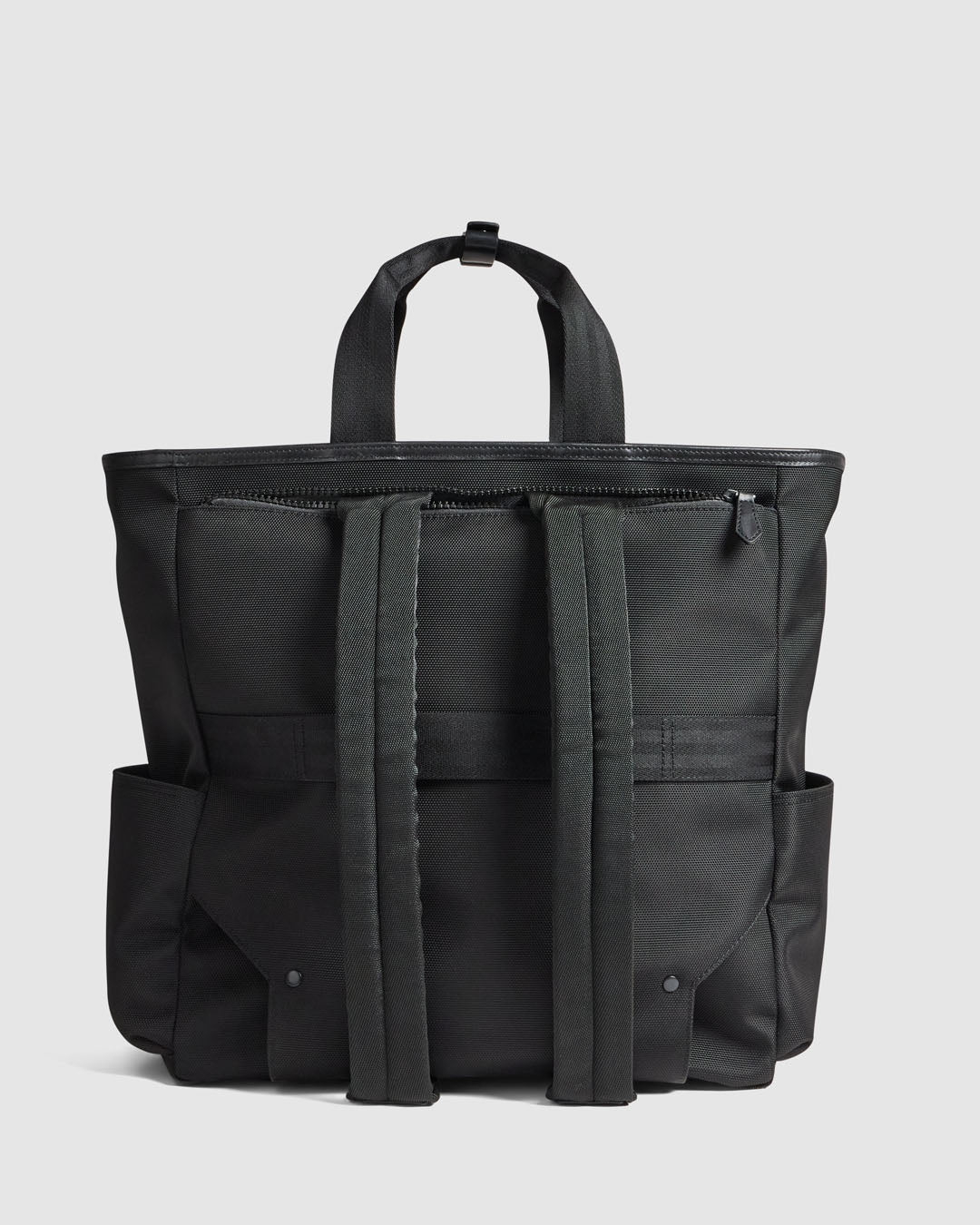 Journey Maker 24 Hour 2 Way Tote black ballistic nylon back view