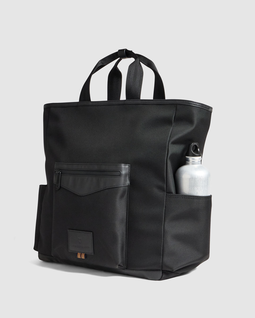 Journey Maker 24 Hour 2 Way Tote black ballistic nylon side view