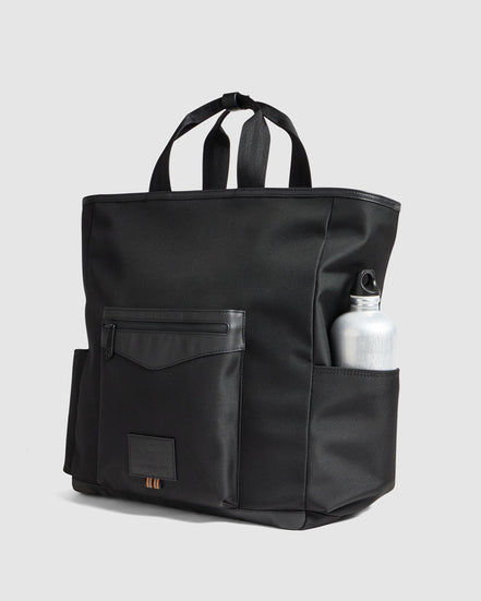 Journey Maker 24 Hour 2 Way Tote black ballistic nylon side view