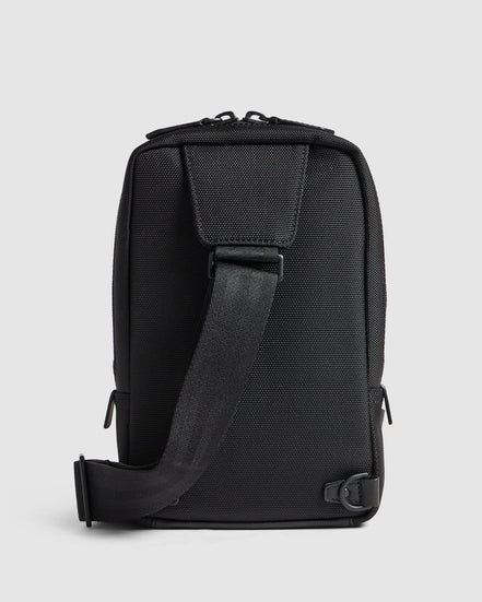 Journey Maker 9 Hour Sling Bag black ballistic nylon back view