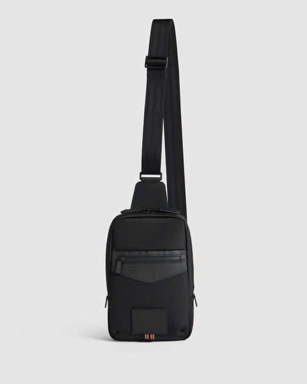 Journey Maker 9 Hour Sling Bag black ballistic nylon side view