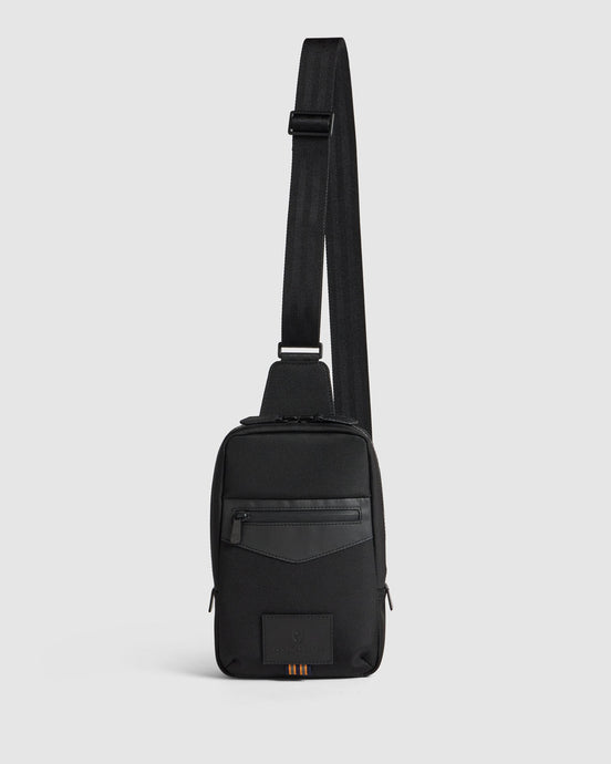 Journey Maker 9 Hour Sling Bag black ballistic nylon side view