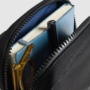 Journey Maker 9 Hour Sling Bag black ballistic nylon interior view