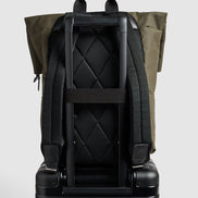 Journey Maker 24 Hour Roll Top Backpack green cotton canvas lifestyle