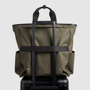 Journey Maker 24 Hour 2 Way Tote green cotton canvas lifestyle