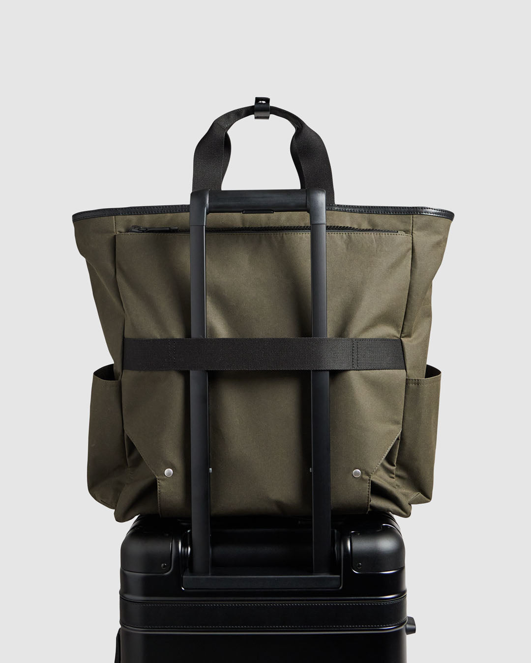 Journey Maker 24 Hour 2 Way Tote green cotton canvas lifestyle