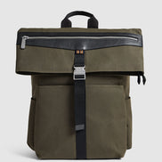 Journey Maker 24 Hour Roll Top Backpack green cotton canvas