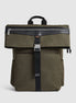 Journey Maker 24 Hour Roll Top Backpack green cotton canvas