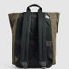 Journey Maker 24 Hour Roll Top Backpack green cotton canvas back view