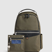 Journey Maker 12 Hour Backpack green cotton canvas back view