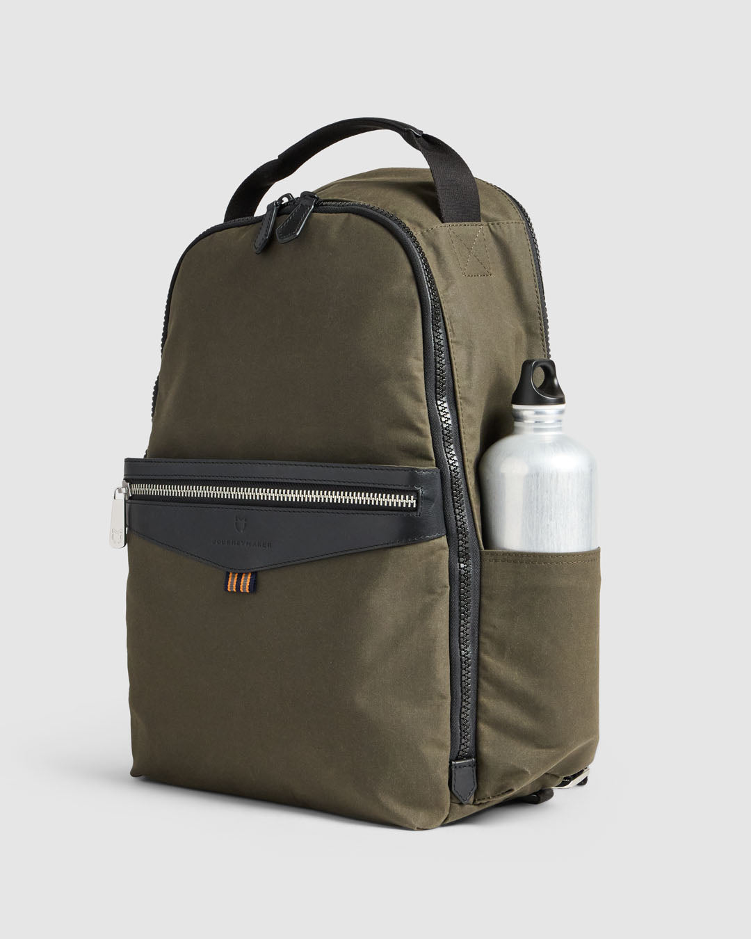 Journey Maker 12 Hour Backpack green cotton canvas side view