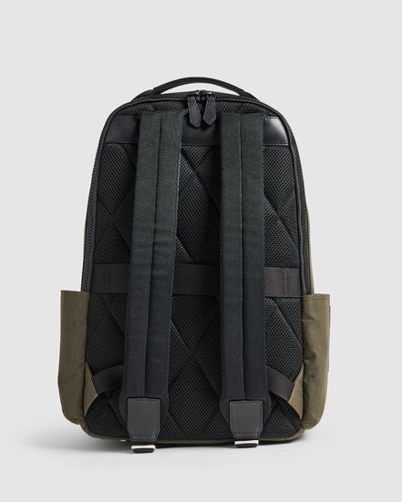 Journey Maker 12 Hour Backpack green cotton canvas interior view