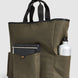 Journey Maker 24 Hour 2 Way Tote green cotton canvas side view