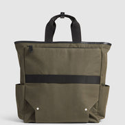 Journey Maker 24 Hour 2 Way Tote green cotton canvas back view