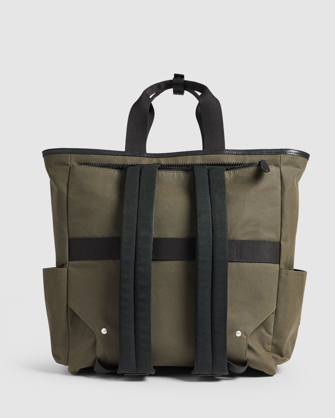 Journey Maker 24 Hour 2 Way Tote green cotton canvas interior view