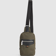 Journey Maker 9 Hour Sling Bag green cotton canvas back view