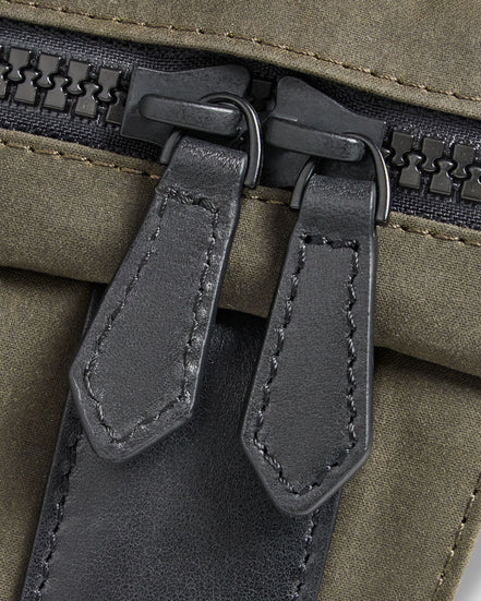 Journey Maker 9 Hour Sling Bag green cotton canvas lifestyle